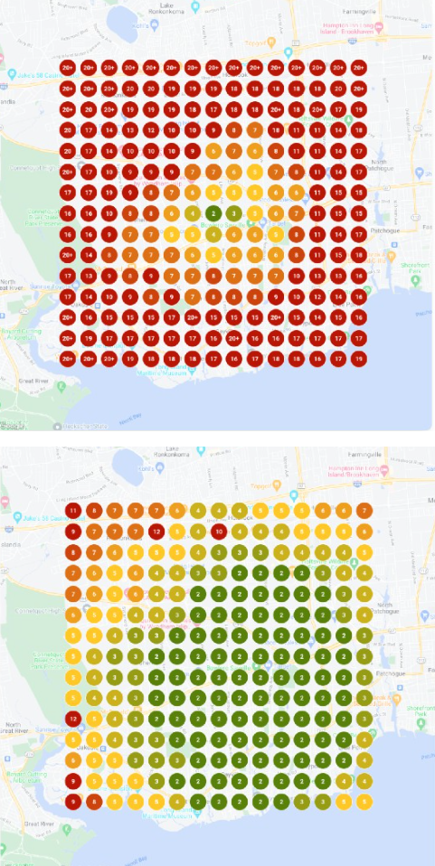 before and after Map